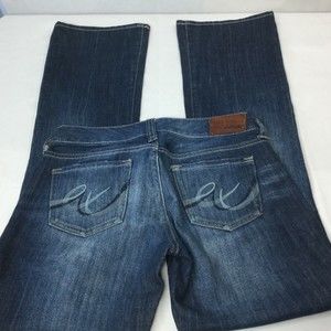 Express Stella BootCut  Jeans Sz 0 Reg Womans Dark Wash Low Rise